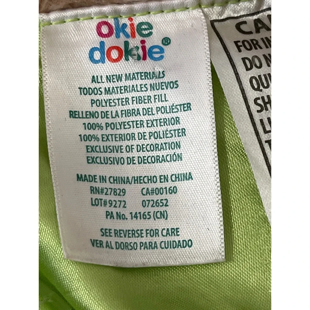 Okie Dokie Baby Security‎ Blanket Monkey Wild for Mommy Lime Green Plush